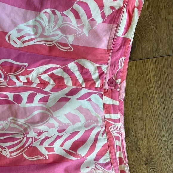 Vintage Lilly Pulitzer Pink Zebra Ankle Pants Flat Front / 4 - Picture 3 of 13